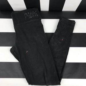 5 for $25 PINK VS Black Studded Aztec Leggings